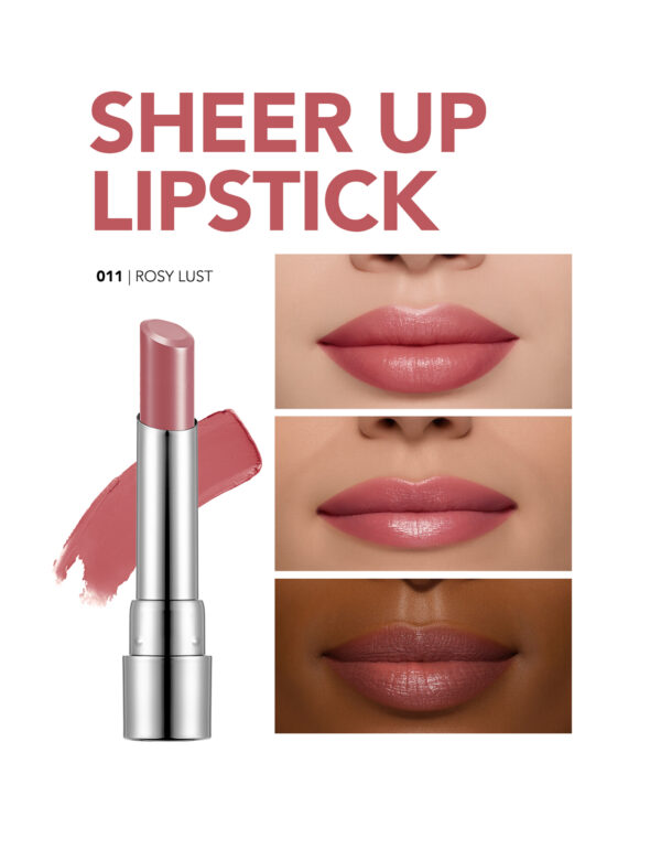 رژ لب جامد فلورمار مدل SHEER UP رنگ ROSY LUST شماره 011