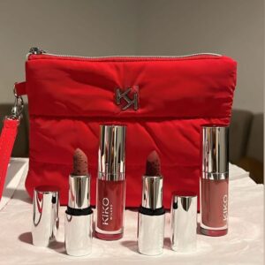 ست 4‌عددی رژ‌لب مینی کیف قرمز کیکو میلانو مدل Snow-Kissed
