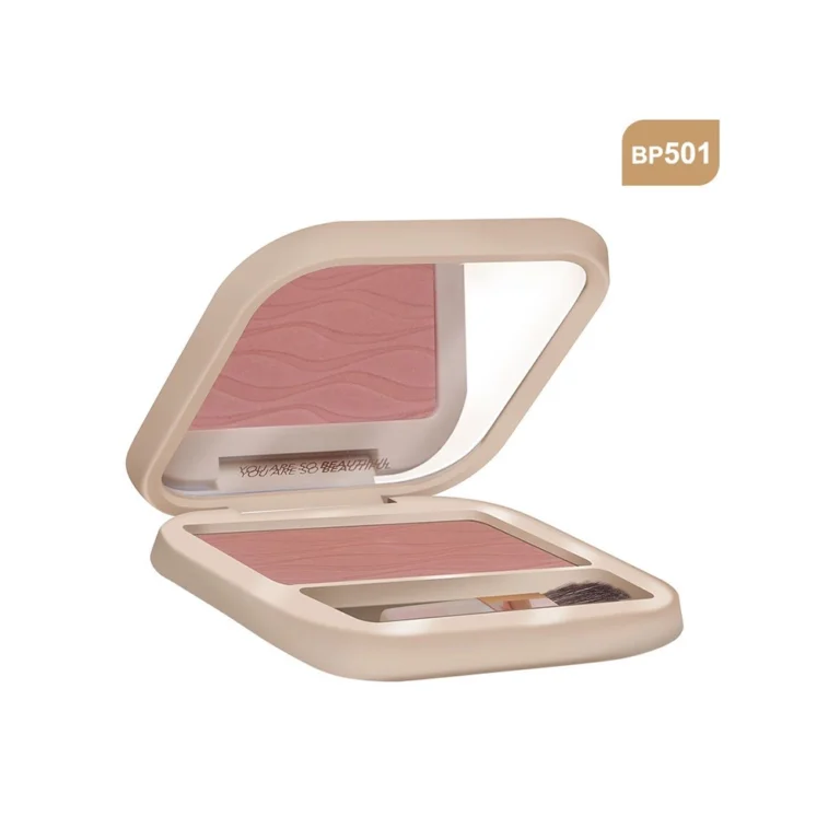 رژگونه پودری فلور بیوتی مدل CHEEK TO CHIC شماره BP501 رنگ صورتی چرک