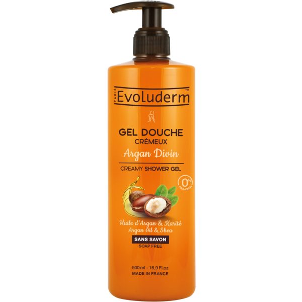 ژل دوش کرمی اولودرم حاوی روغن آرگان مدل Argan Divin حجم 500 میل