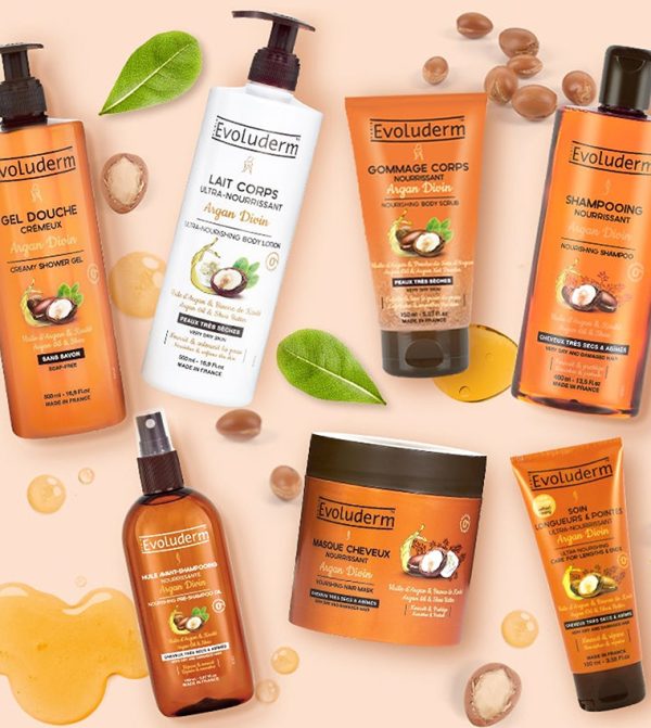 ژل دوش کرمی اولودرم حاوی روغن آرگان مدل Argan Divin حجم 500 میل