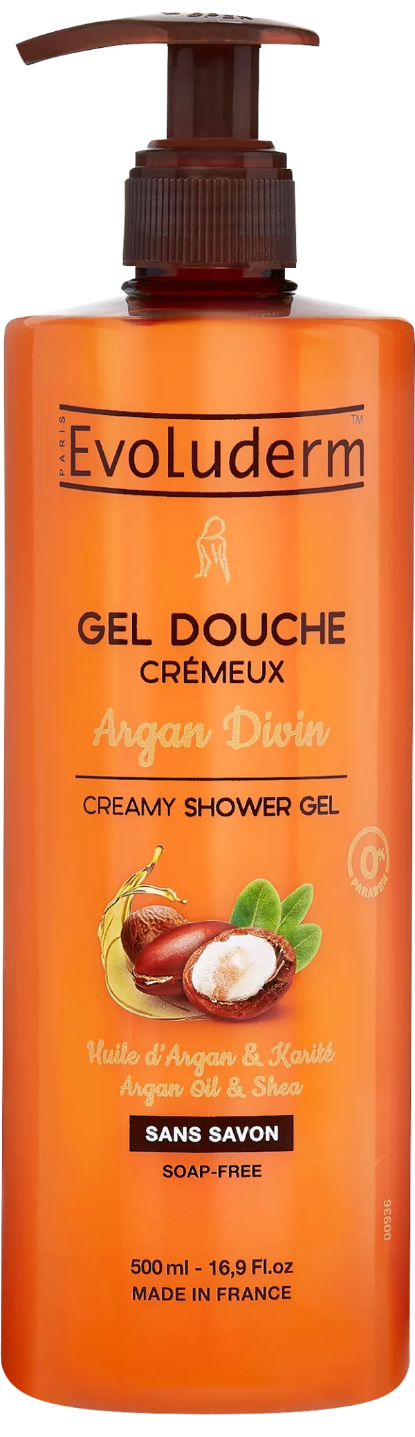 ژل دوش کرمی اولودرم حاوی روغن آرگان مدل Argan Divin حجم 500 میل