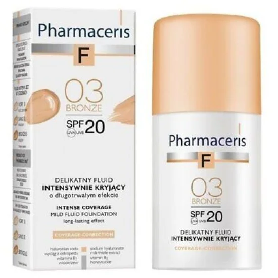 کرم‌پودر 03 BRONZE فارماسریز اینتنس با پوشش قوی و spf20 حجم 30میل