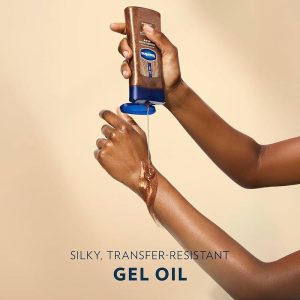 ژل روغنی براق‌ و برنزه کننده بدن وازلین مدل Sunlit Glow حجم 200 میل