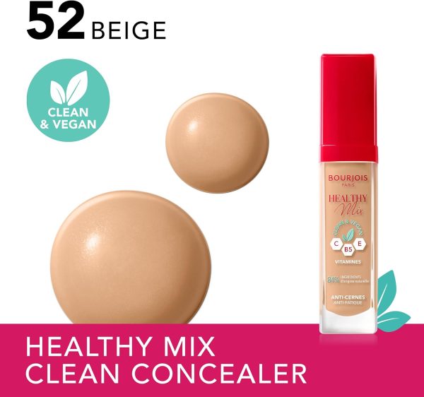 کانسیلر بورژوا مدل Healthy Mix Clean شماره 52 رنگ بژ