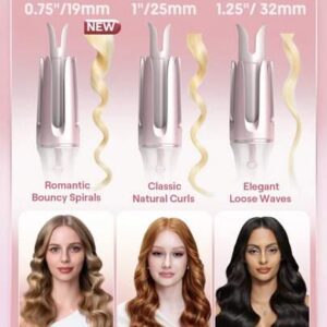 دستگاه کرلی‌مو صورتی شیگلم SHEGLAM 25mm