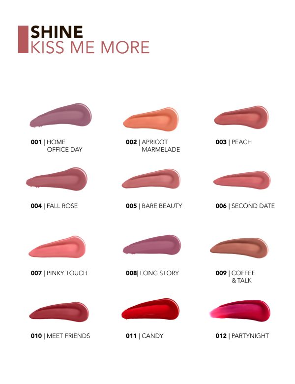 رژ لب مایع براق و بادوام فلورمار مدل Shine Kiss Me More شماره 008