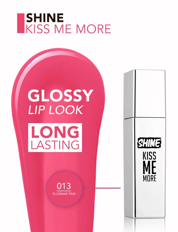 رژ لب مایع براق و بادوام فلورمار مدل Shine Kiss Me More شماره 013
