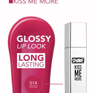 رژ لب مایع فلورمار مدل Shine Kiss Me More شماره 14 رنگ Rich Girl
