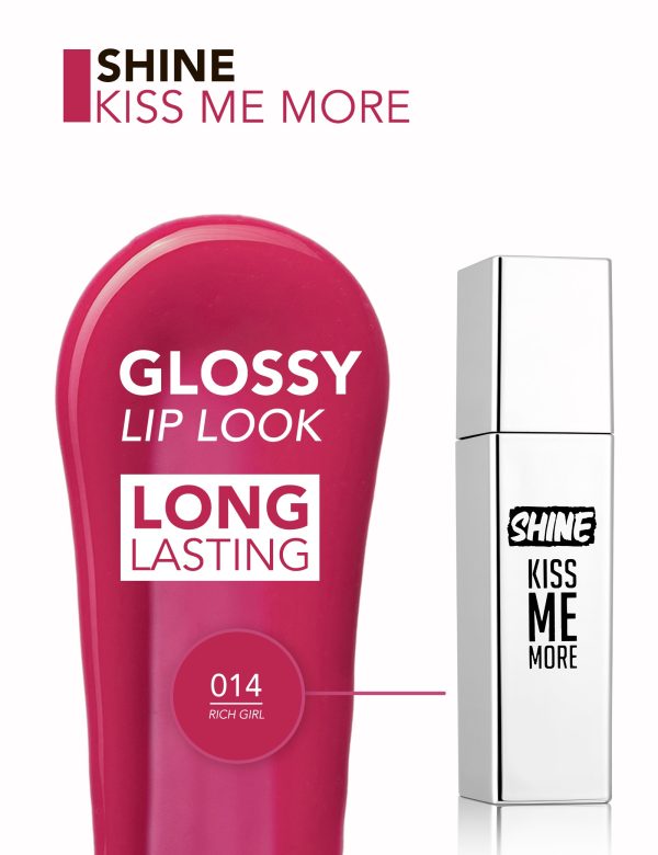 رژ لب مایع فلورمار مدل Shine Kiss Me More شماره 14 رنگ Rich Girl