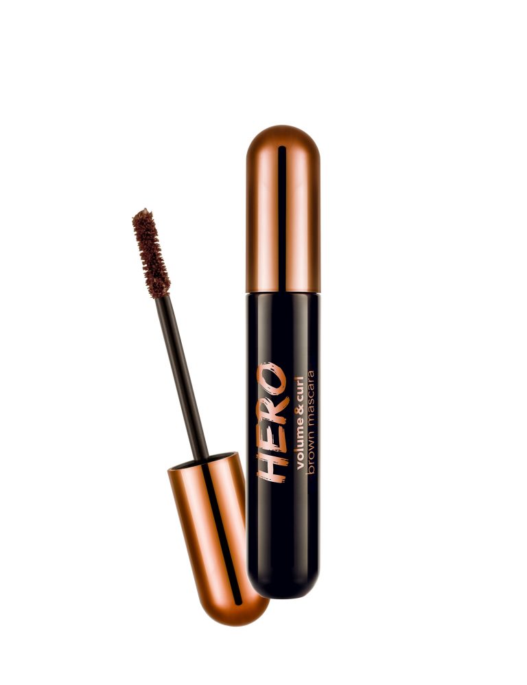 ریمل قهوه‌ای فلورمار مدل Hero Volume & Curl شماره 001 Brown