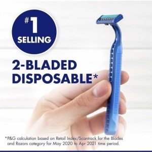 خود تراش دو لبه صابون‌دار ژیلت Blue II Plus بسته 6 عددی