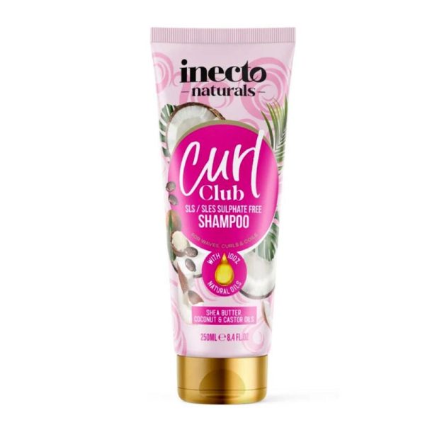 شامپو بدون سولفات اینکتو سری Naturals مدل Curl Club مخصوص موهای فر 250 میل