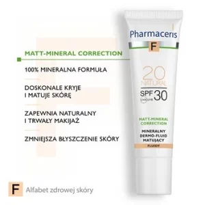کرم‌پودر 020 NATURAL فارماسریز درموفلوئید معدنی و +SPF30 حجم 50میل 