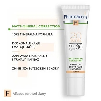 کرم‌پودر 020 NATURAL فارماسریز درموفلوئید معدنی و +SPF30 حجم 50میل 