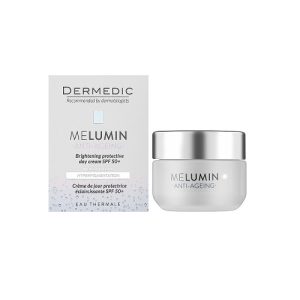 کرم روز روشن کننده و ضد لک درمدیک مدل Melumin SPF50+ حجم 50 میل