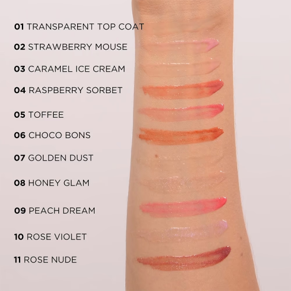 برق لب حجم‌دهنده اولاین مدل دایموند گلو شماره 08 رنگ Honey Glam