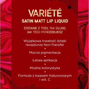 رژ لب مایع ساتن مات اِولاین سری واریته مدل Satin Matt شماره 03