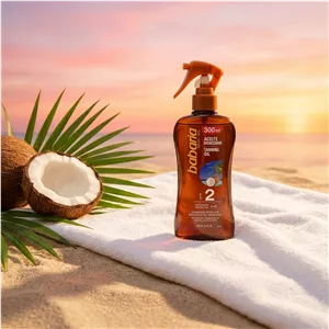 روغن برنزه کننده باباریا نارگیل SPF2 حجم 300 میل