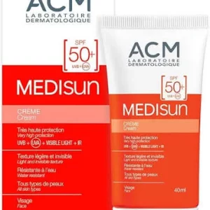 ژل ضد‌آفتاب مدیسان ای‌سی‌ام SPF50 مدل Medisun بی رنگ حجم 40میل