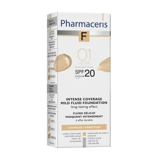 کرم‌پودر 01 IVORY فارماسریز اینتنس با پوشش قوی و spf20 حجم 30میل