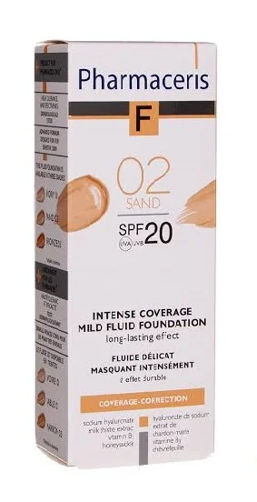 کرم‌پودر 02 SAND فارماسریز اینتنس با پوشش قوی و spf20 حجم 30میل