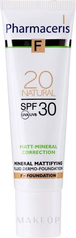 کرم‌پودر 020 NATURAL فارماسریز درموفلوئید معدنی و +SPF30 حجم 50میل 