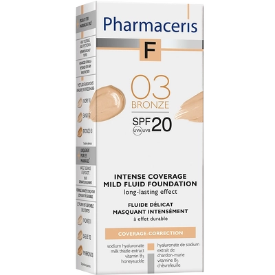 کرم‌پودر 03 BRONZE فارماسریز اینتنس با پوشش قوی و spf20 حجم 30میل