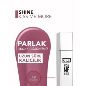 رژ لب مایع براق و بادوام فلورمار مدل Shine Kiss Me More شماره 008