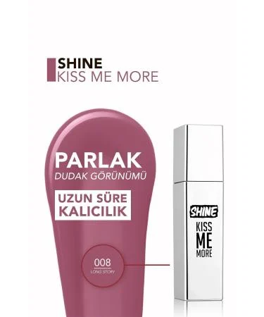 رژ لب مایع براق و بادوام فلورمار مدل Shine Kiss Me More شماره 008