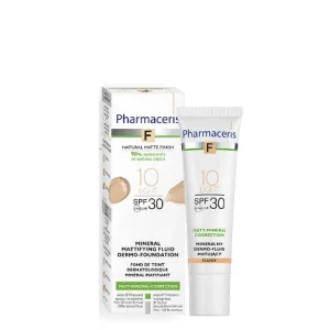 کرم‌پودر فلوئیدی 010light فارماسریز مینرال و +SPF30 حجم 50 میل 