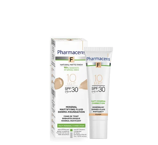 کرم‌پودر فلوئیدی 010light فارماسریز مینرال و +SPF30 حجم 50 میل 