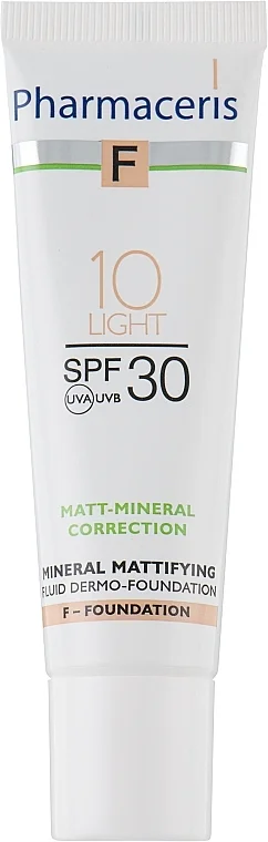 کرم‌پودر فلوئیدی 010light فارماسریز مینرال و +SPF30 حجم 50 میل 
