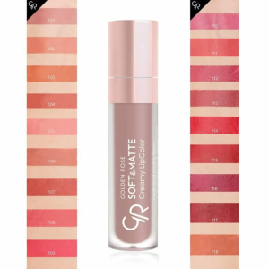 رژ لب مایع گلدن رز مدل Soft & Matte Creamy شماره 108