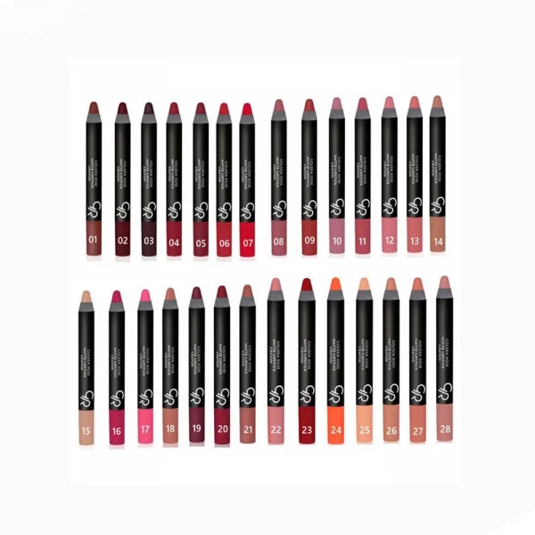 رژ لب مدادی مات گلدن رز مدل Crayon شماره 11
