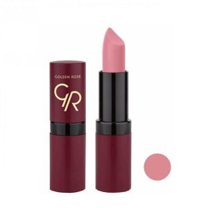 رژ لب جامد مات گلدن رز مدل VELVET شماره 10 رنگ کالباسی روشن