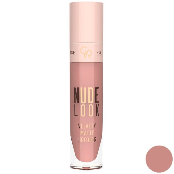 رژ لب مایع و مات گلدن رز سری Nude Look شماره 3 رنگ Rosy Nude