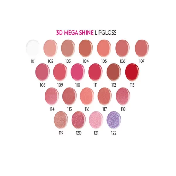برق لب گلدن رز مدل Mega Shine شماره 108