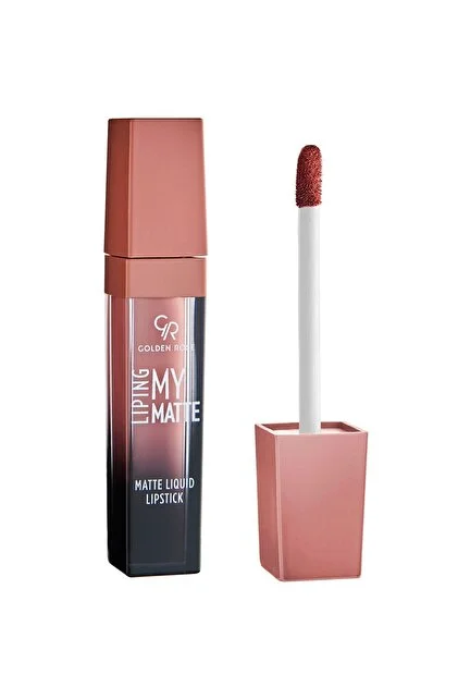 رژ لب مایع مات گلدن رز مدل LIPING MY MATTE شماره 04