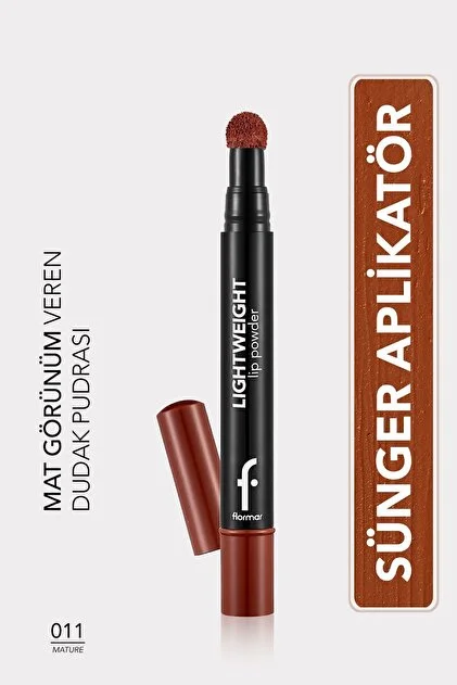 رژ لب پد دار فلورمار مدل LIP POWDER شماره 11 رنگ MATURE