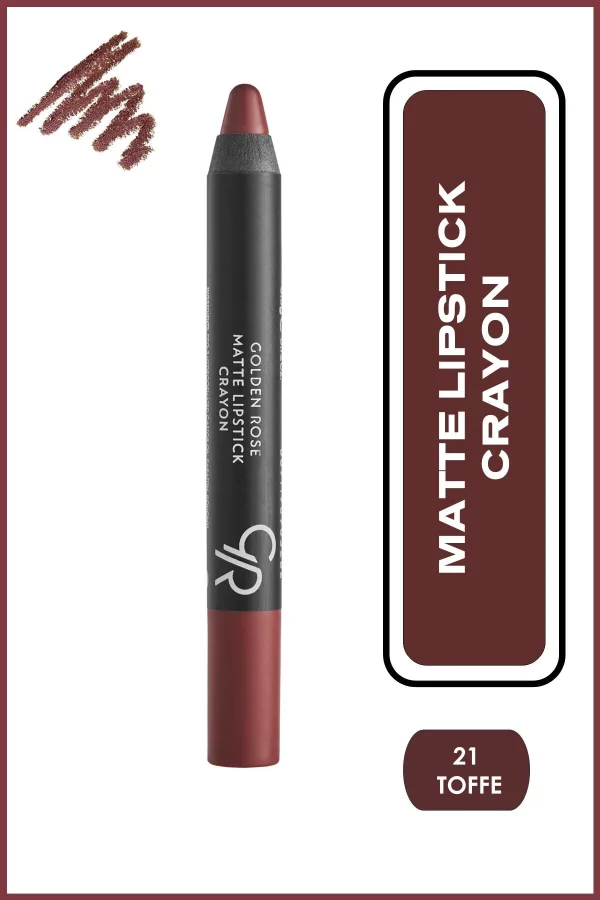 رژ لب مدادی مات گلدن رز Golden rose مدل Crayon شماره 21