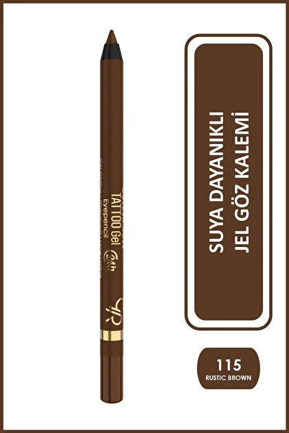 مداد چشم ژلی و ضدآب گلدن رز مدل Tattoo Gel Eyepencil شماره 115 رنگ Rust Brown نگاهی نافذ و چشمانی که هرگز رنگ نمی‌بازند خط چشم و مداد چشم حرفه‌ای با ماندگاری خیره‌کننده
