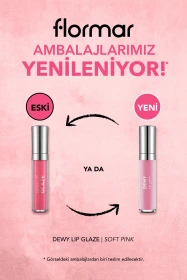 برق لب درخشان فلورمار مدل Dewy Lip Glaze رنگ 014 Soft Pink