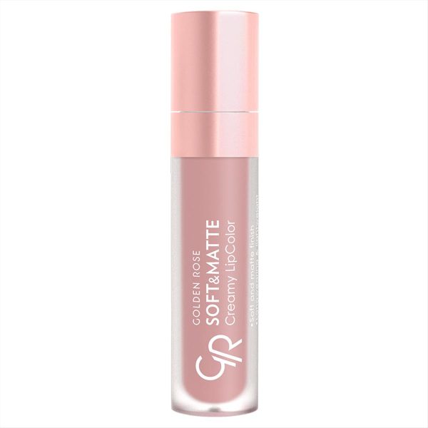 رژ لب مایع مات و کرمی گلدن رز سری Creamy Soft and Matte شماره 102