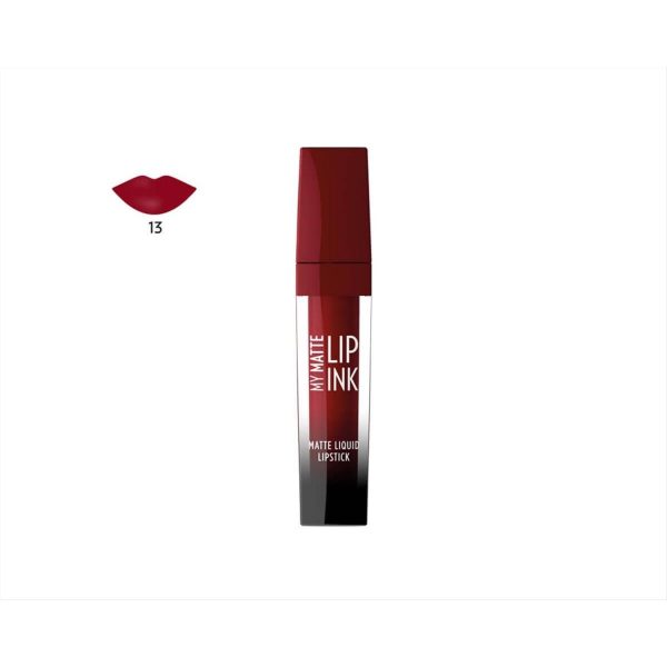 رژ لب مایع مات ضدآب گلدن رز مدل My Matte شماره 13