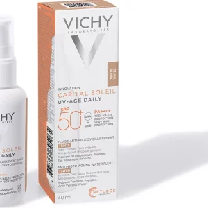 ضد آفتاب رنگی ویشی کاپیتول سوله یو وی ایج Daily SPF50+ حجم ۴۰ میل