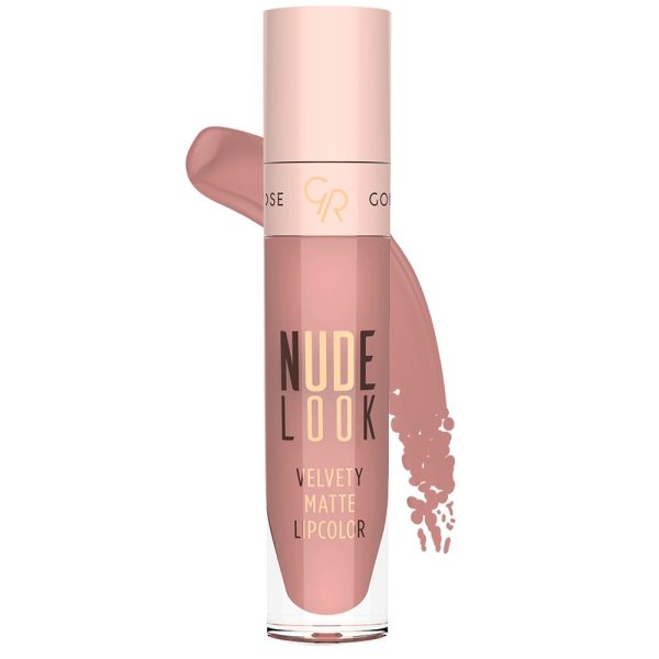 رژ لب مایع و مات گلدن رز سری Nude Look شماره 3 رنگ Rosy Nude