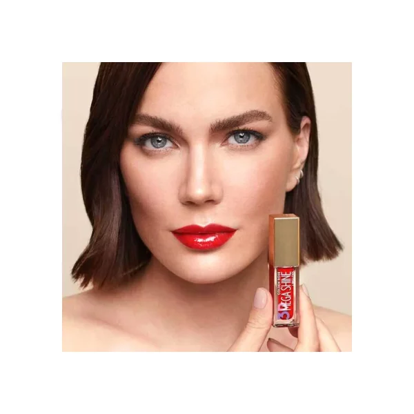 برق لب گلدن رز مدل 3D Mega Shine شماره 122 رنگ یاسی شاین