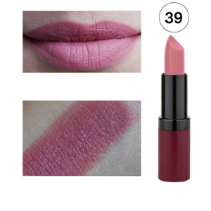 رژ لب جامد مات و مخملی گلدن رز مدل GR Velvet Matte Lipstick شماره 39
