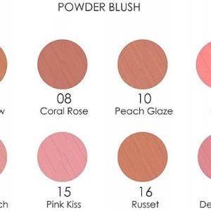 رژ گونه پودری گلدن رز مدل Powder Blush Soft And Silki رنگ Soft Peach شماره 14